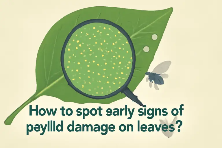 How to spot early signs of psyllids damage on leaves?