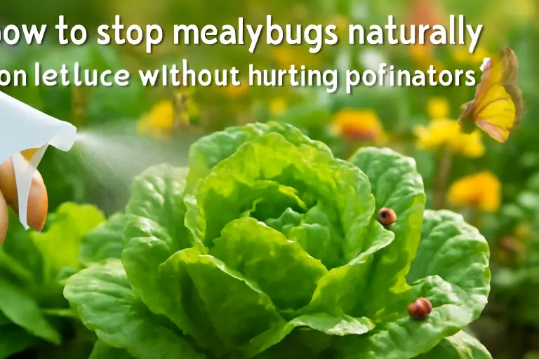 How to stop mealybugs naturally on lettuce without hurting pollinators?