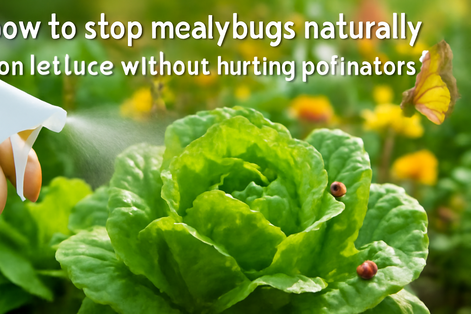 How to stop mealybugs naturally on lettuce without hurting pollinators?