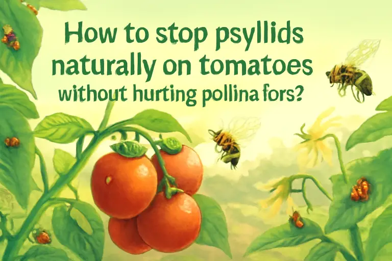 How to stop psyllids naturally on tomatoes without hurting pollinators?