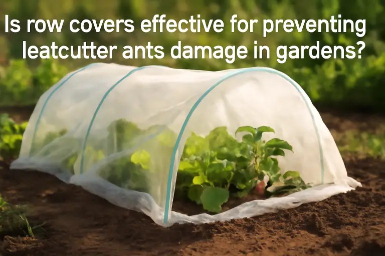 Is row covers effective for preventing leafcutter ants damage in gardens?