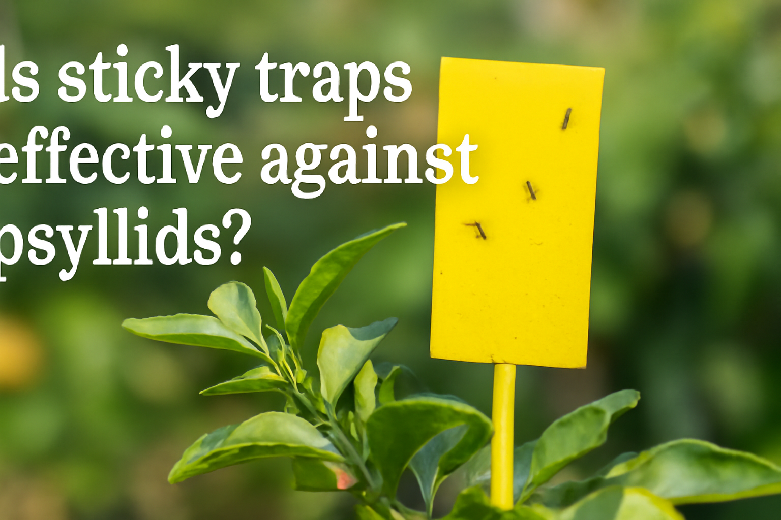 Is sticky traps effective against psyllids?