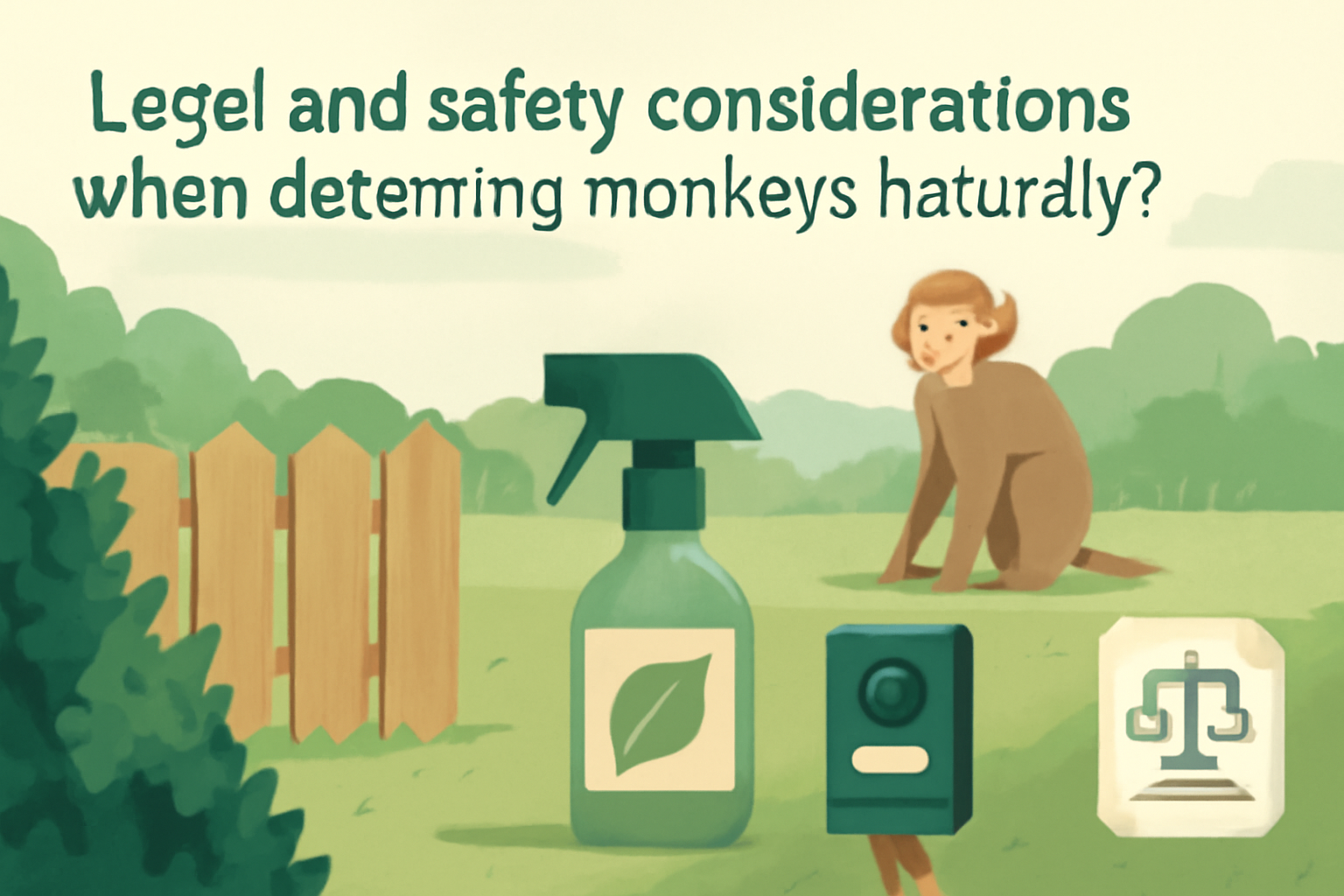 Legal and safety considerations when deterring monkeys naturally?