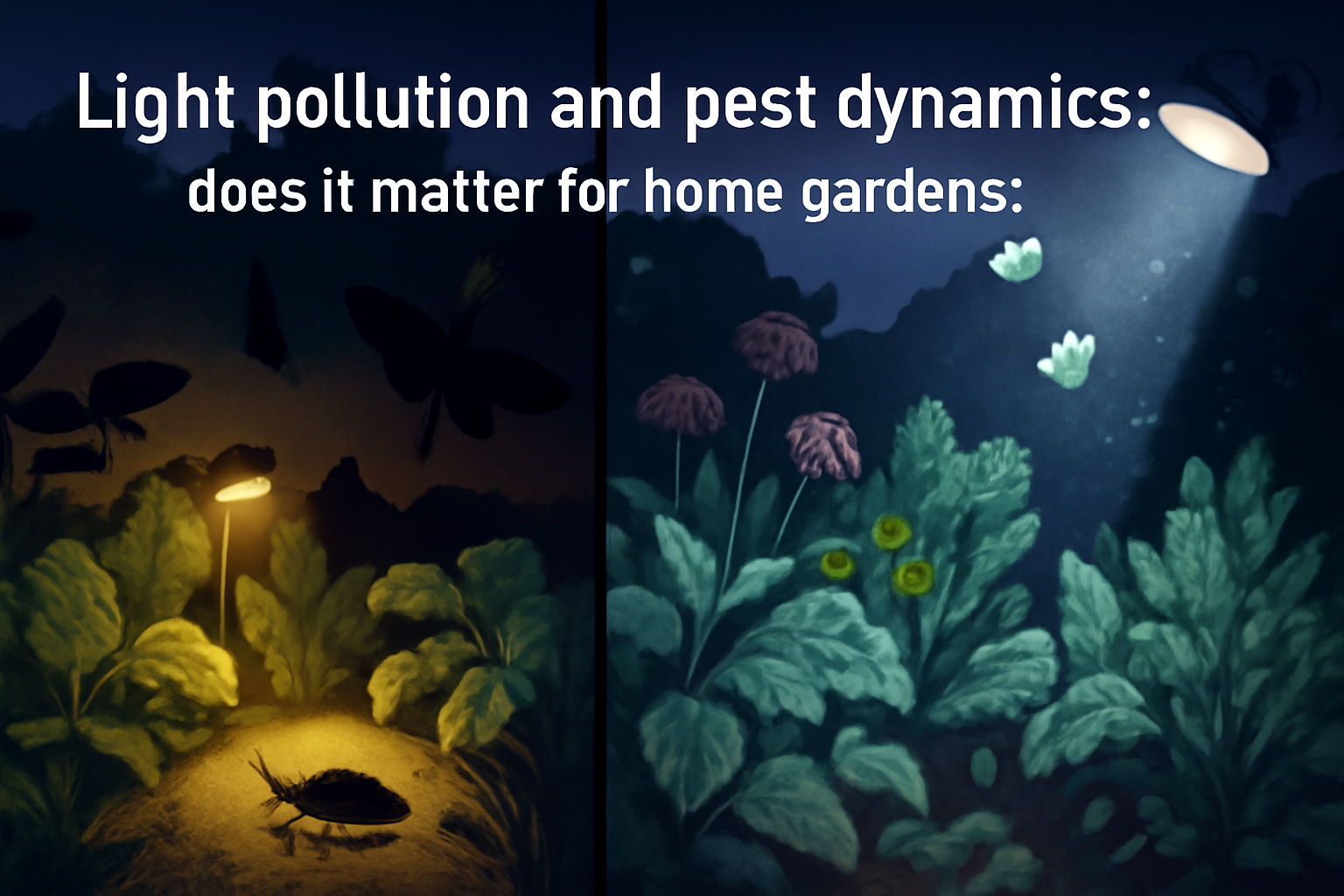 Light pollution and pest dynamics: does it matter for home gardens?