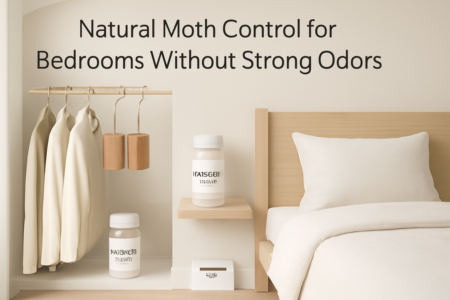 Natural moths control for bedrooms without strong odors?