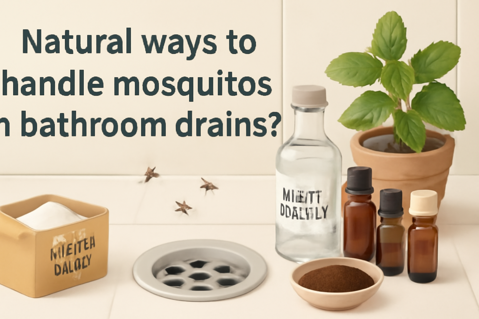 Natural ways to handle mosquitoes in bathroom drains?