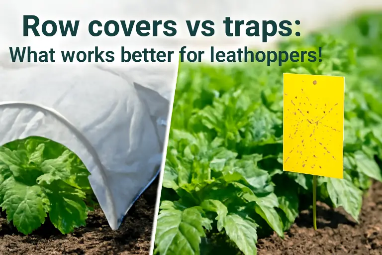 Row covers vs traps: what works better for leafhoppers?