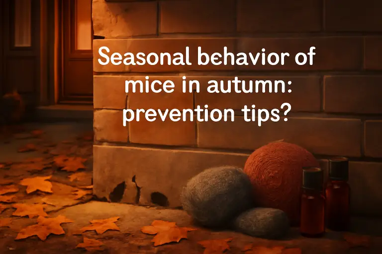 Seasonal behavior of mice in autumn: prevention tips?