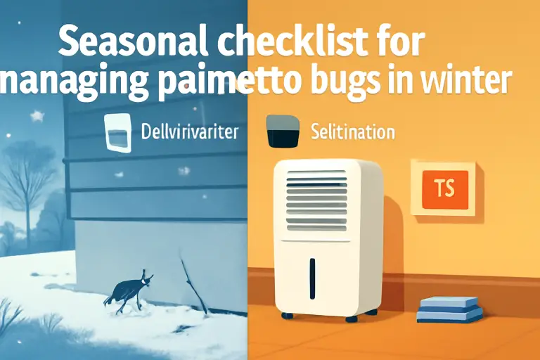 Seasonal checklist for managing palmetto bugs in winter?