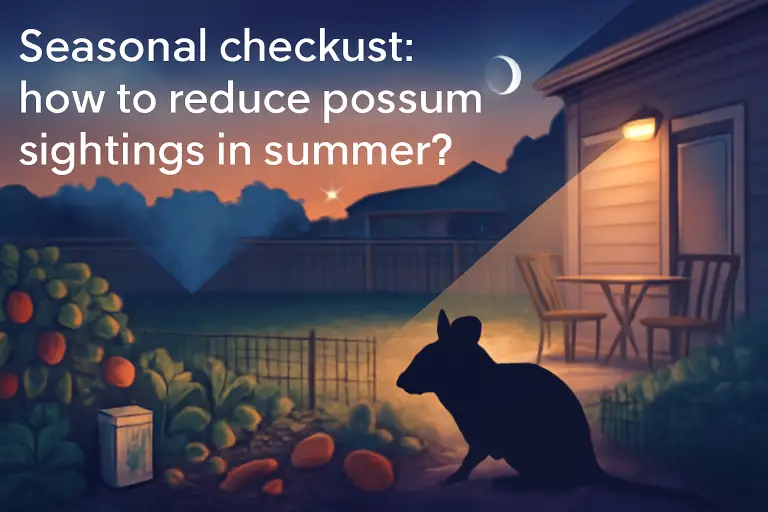 Seasonal checklist: how to reduce possums sightings in summer?