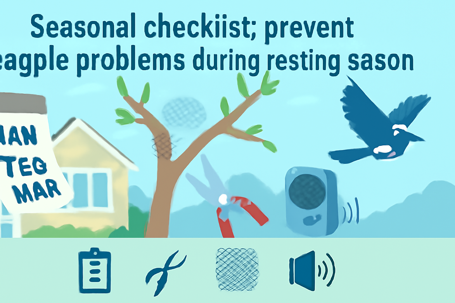 Seasonal checklist: prevent magpies problems during nesting season?