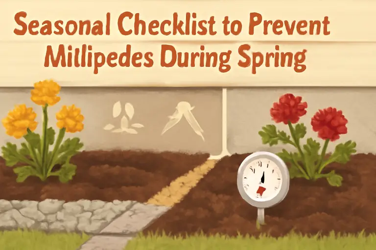 Seasonal checklist to prevent millipedes during spring?