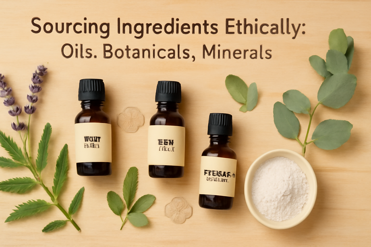 Sourcing ingredients ethically: oils, botanicals, minerals