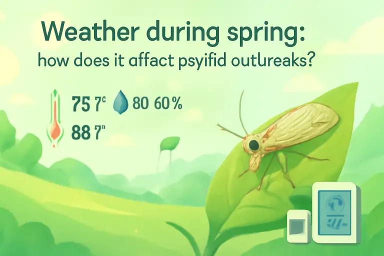 Weather during spring: how does it affect psyllids outbreaks?