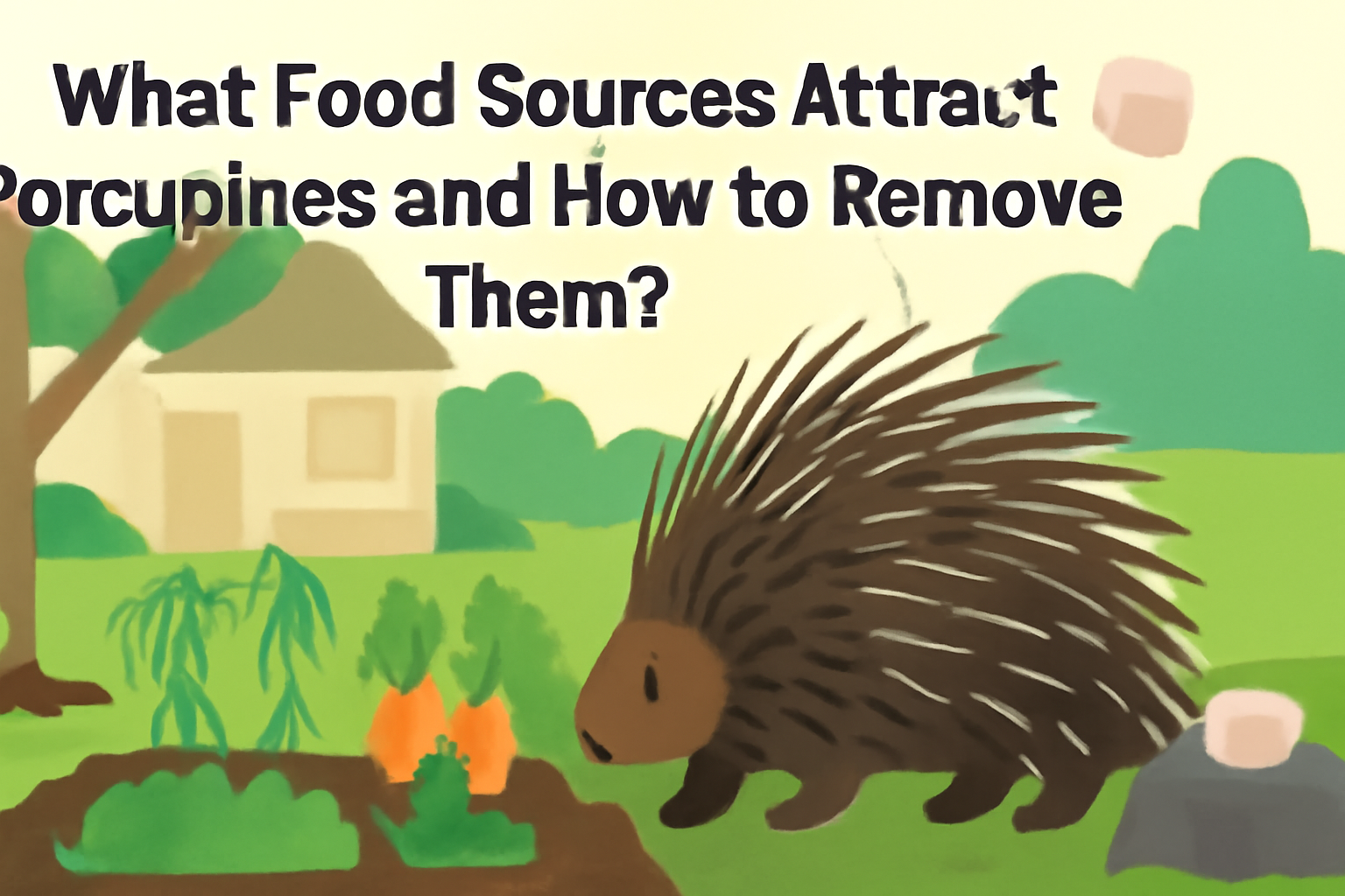 What food sources attract porcupines and how to remove them?