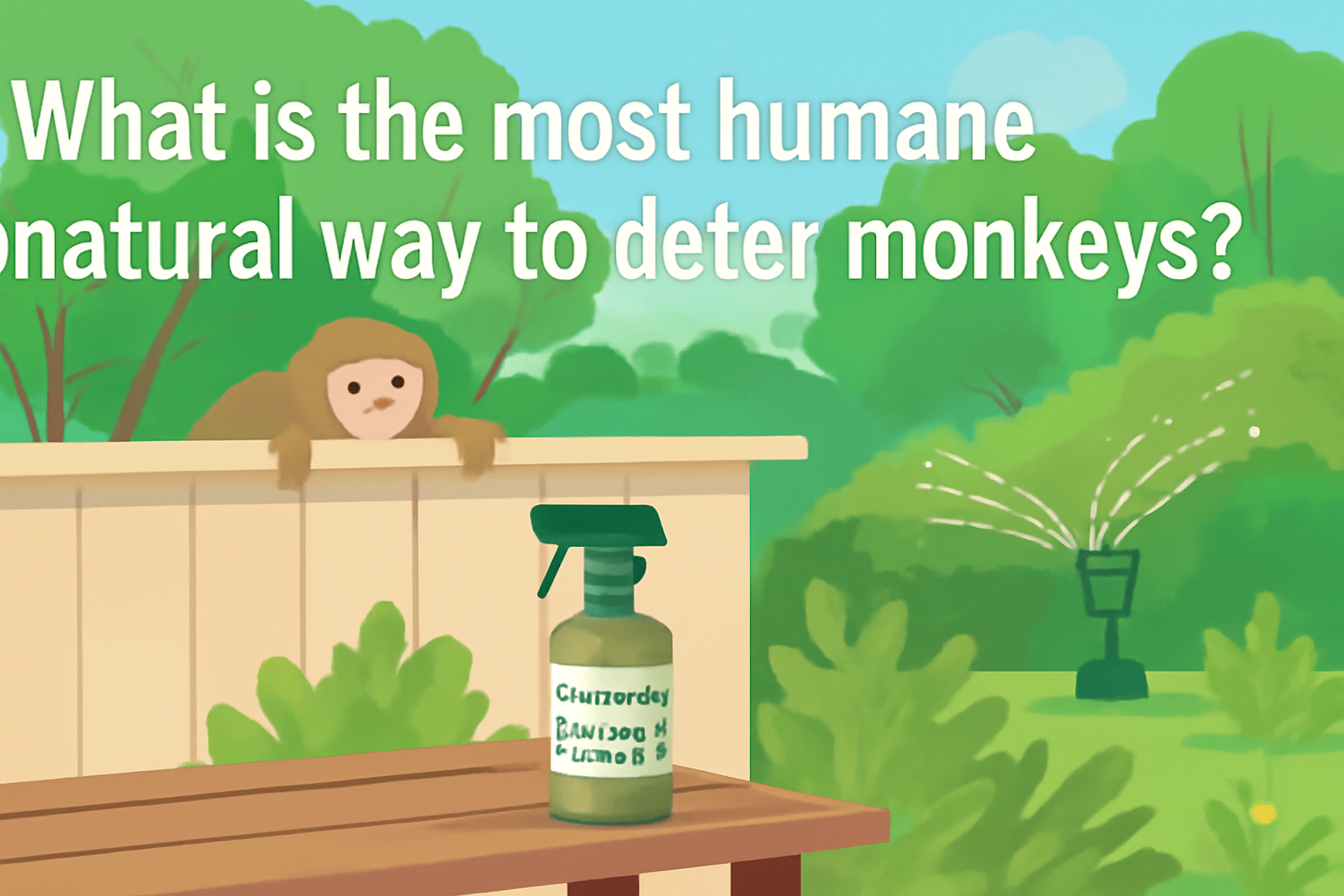 What is the most humane, natural way to deter monkeys?