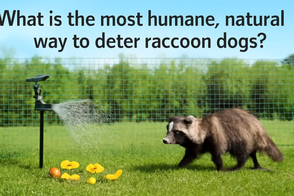 What is the most humane, natural way to deter raccoon dogs?
