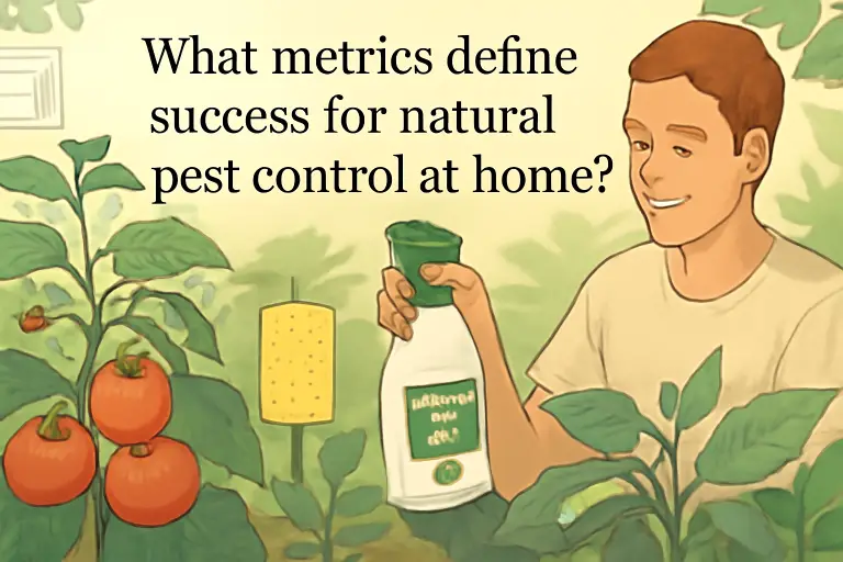 What metrics define success for natural pest control at home?