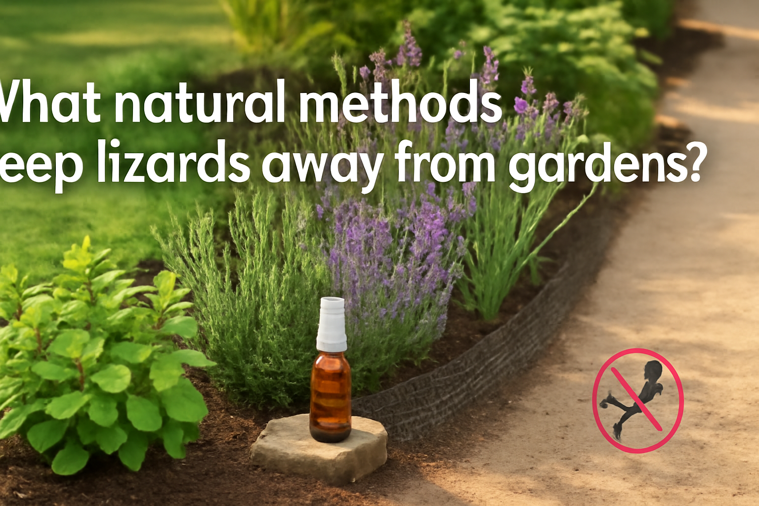 What natural methods keep lizards away from gardens?