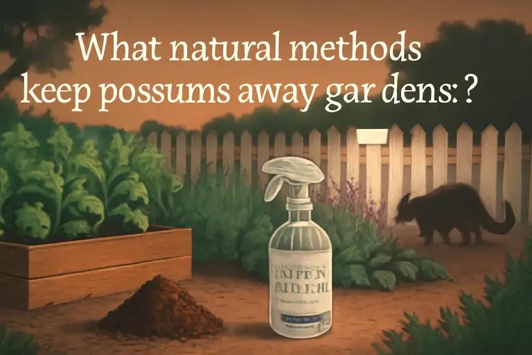 What natural methods keep possums away from gardens?
