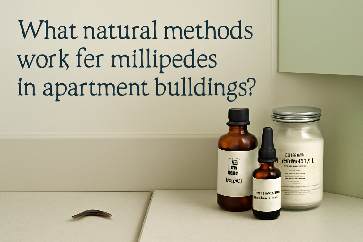 What natural methods work for millipedes in apartment buildings?