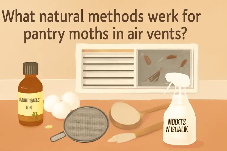 What natural methods work for pantry moths in air vents?