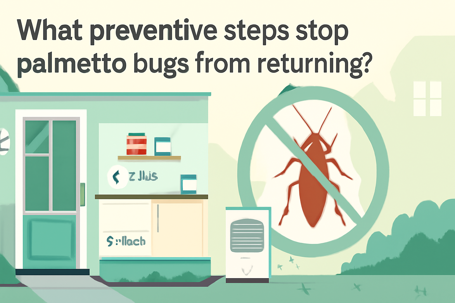 What preventive steps stop palmetto bugs from returning?