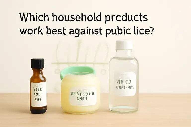 Which household products work best against pubic lice?