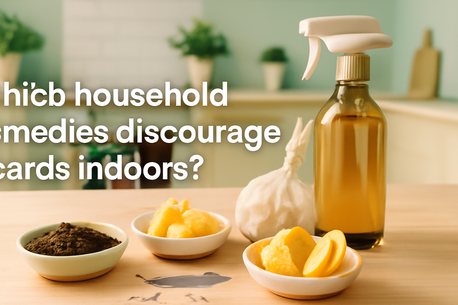 Which household remedies discourage lizards indoors?