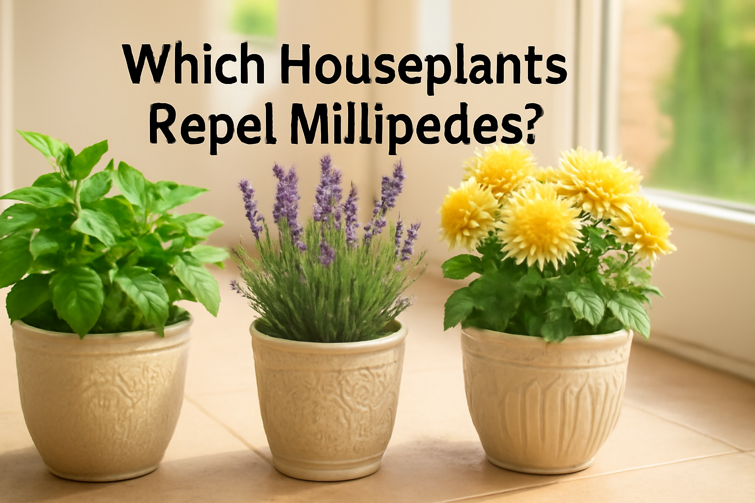 Which houseplants repel millipedes?