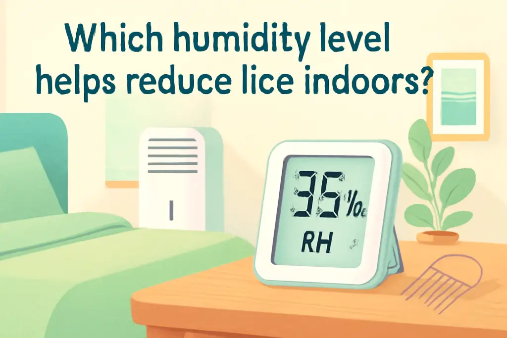Which humidity level helps reduce lice indoors?