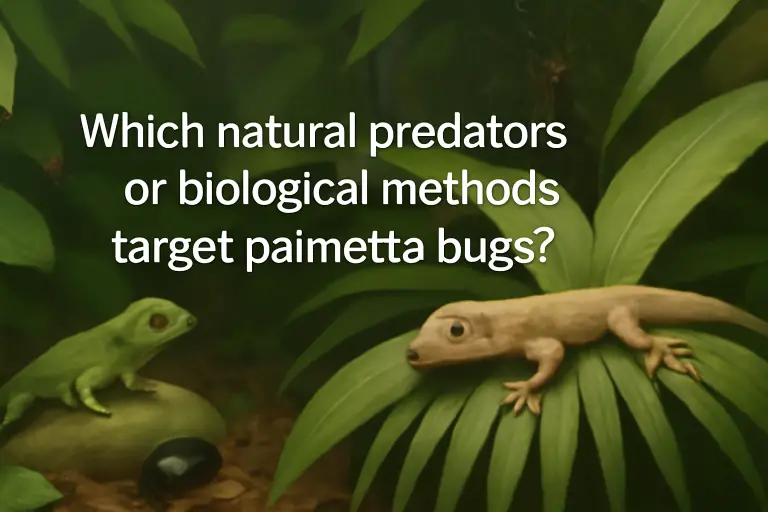 Which natural predators or biological methods target palmetto bugs?