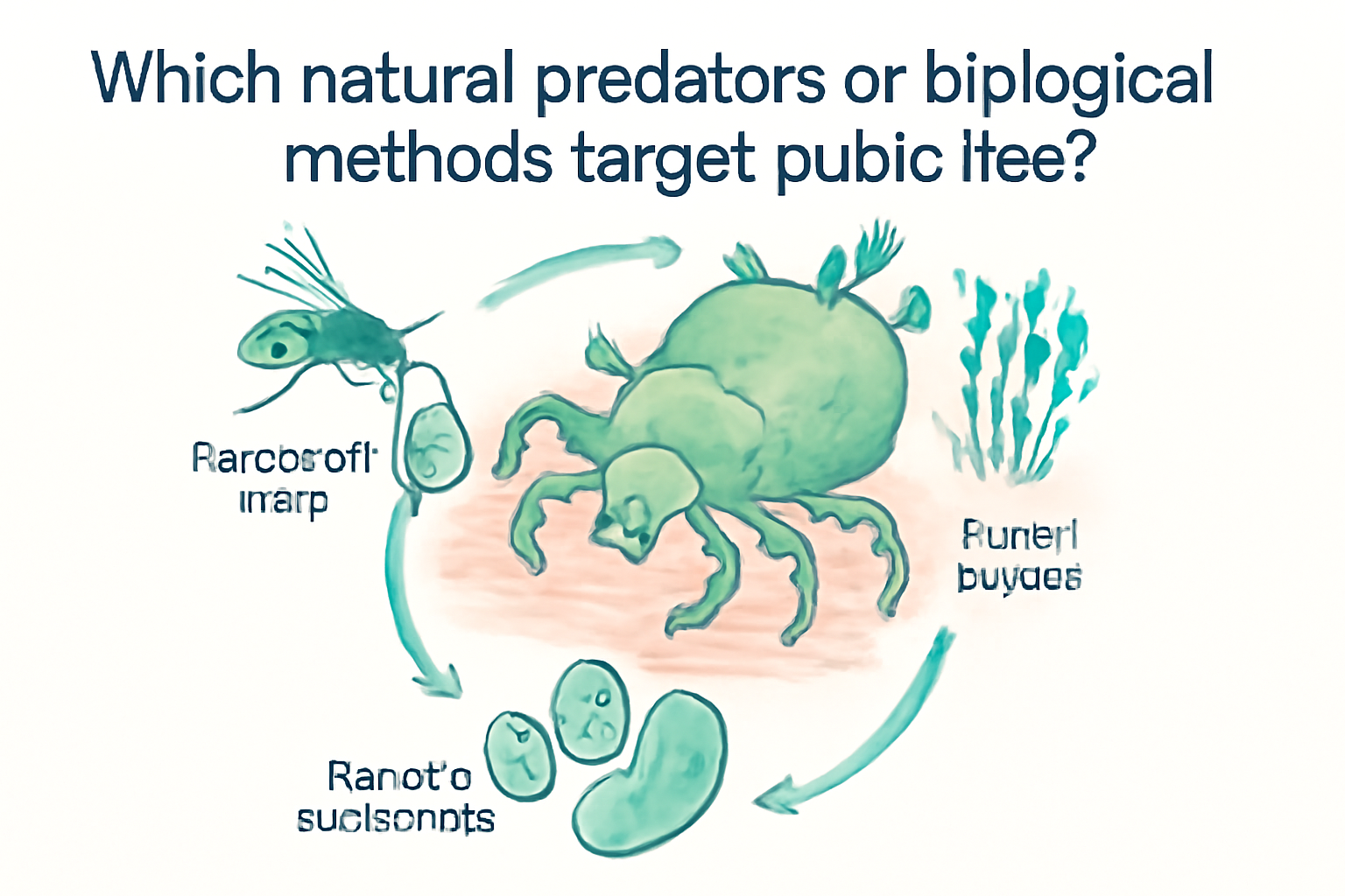 Which natural predators or biological methods target pubic lice?