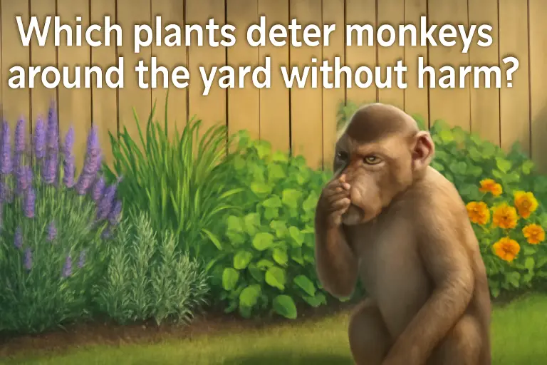 Which plants deter monkeys around the yard without harm?