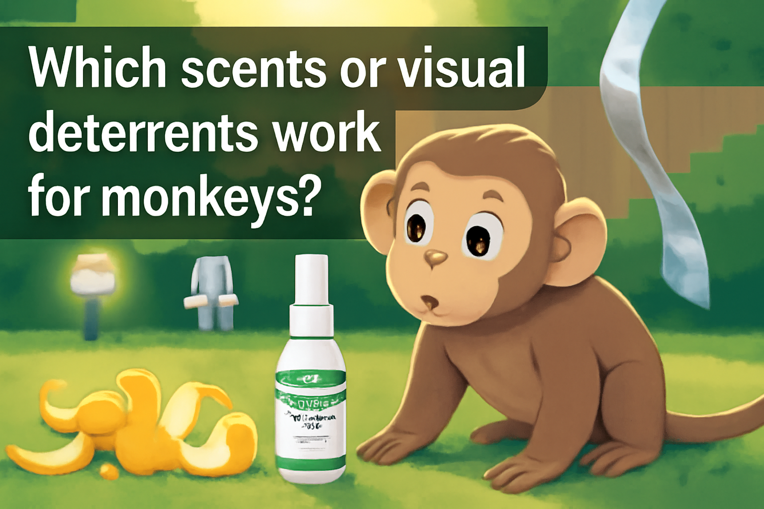 Which scents or visual deterrents work for monkeys?