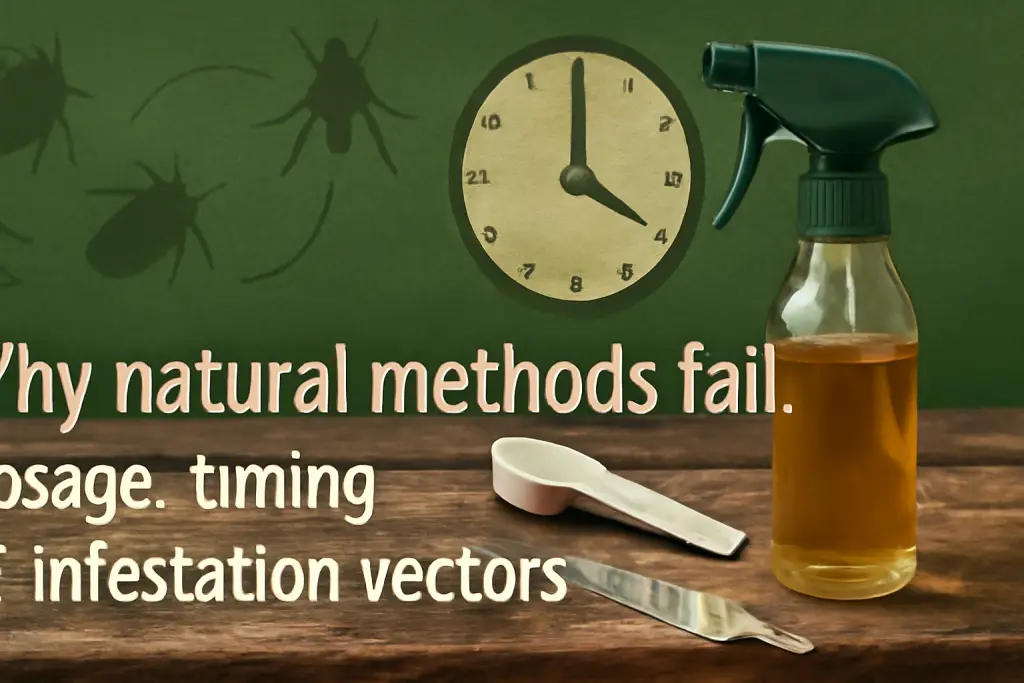 Why natural methods fail: dosage, timing, re-infestation vectors