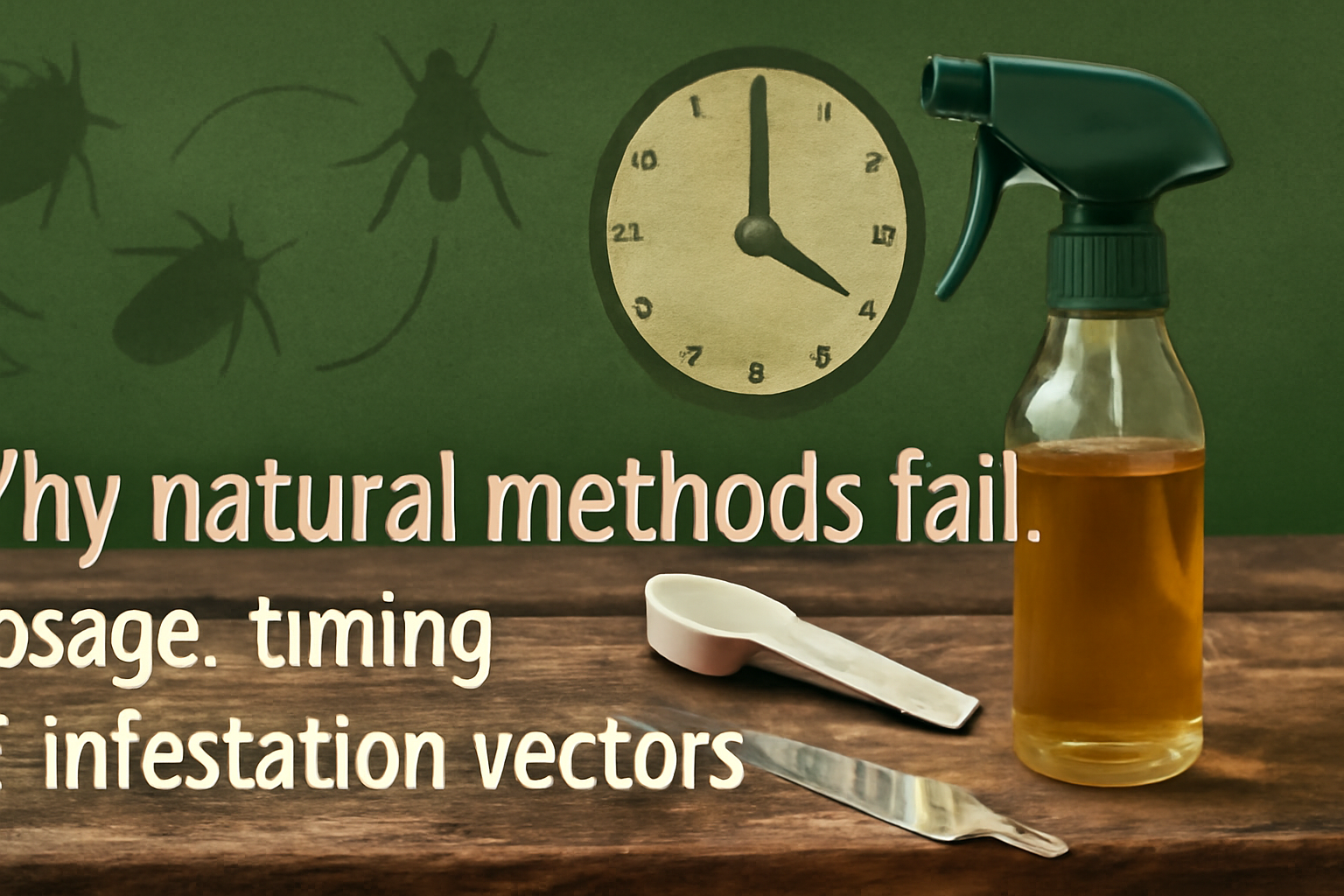 Why natural methods fail: dosage, timing, re-infestation vectors