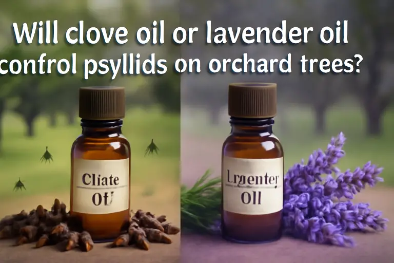 Will clove oil or lavender oil control psyllids on orchard trees?