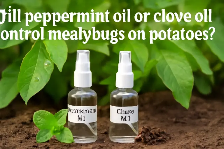 Will peppermint oil or clove oil control mealybugs on potatoes?