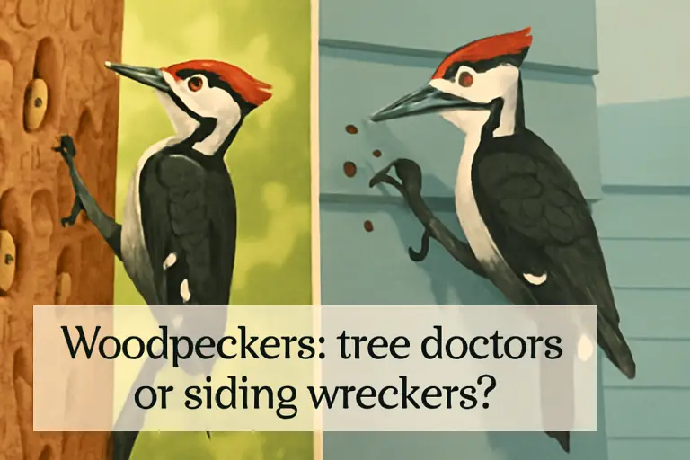 Woodpeckers: tree doctors or siding wreckers?