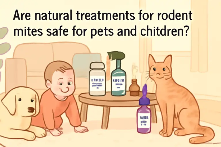 Are natural treatments for rodent mites safe for pets and children?