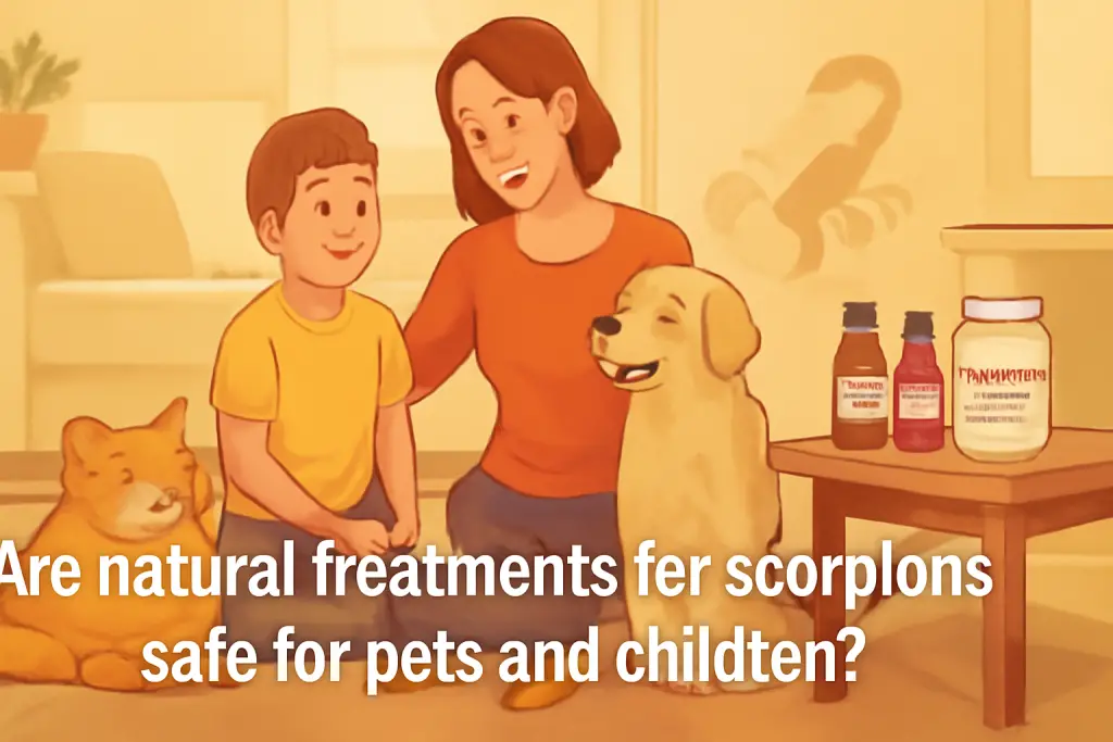 Are natural treatments for scorpions safe for pets and children?