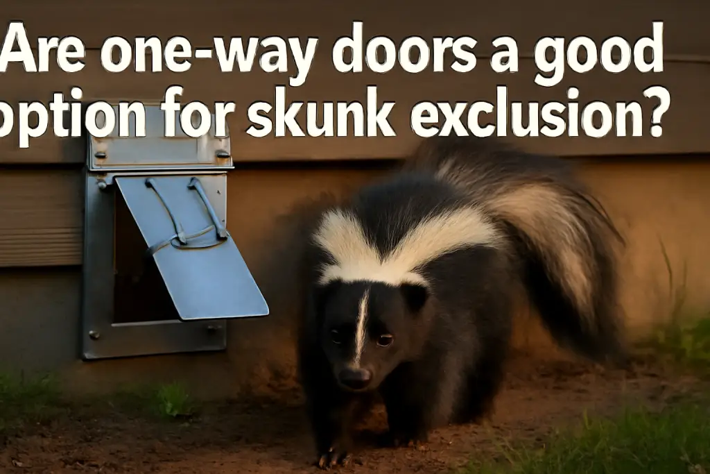 Are one-way doors a good option for skunks exclusion?