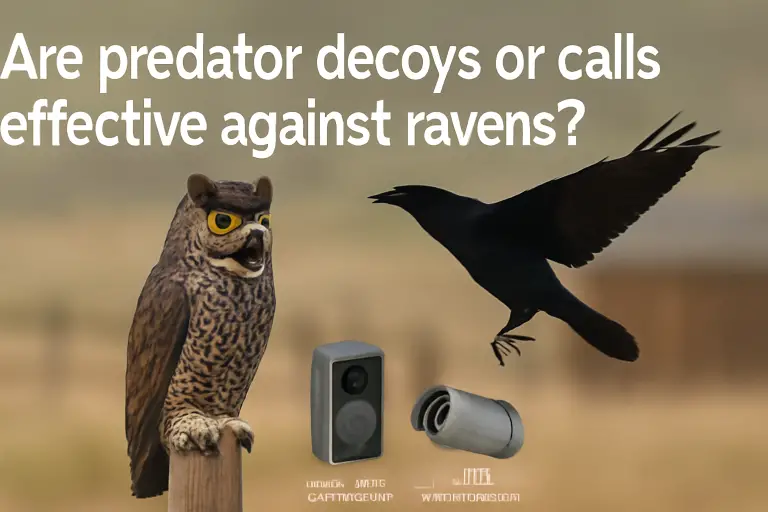 Are predator decoys or calls effective against ravens?
