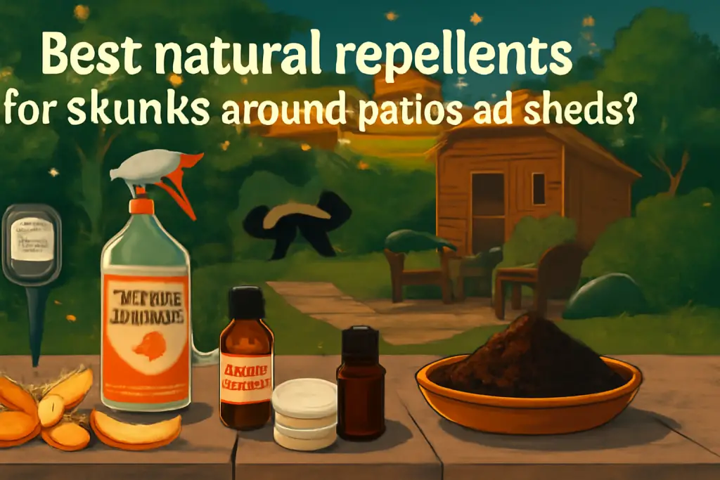 Best natural repellents for skunks around patios and sheds?