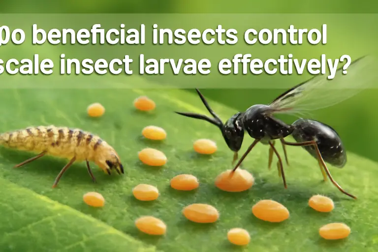 Do beneficial insects control scale insects larvae effectively?