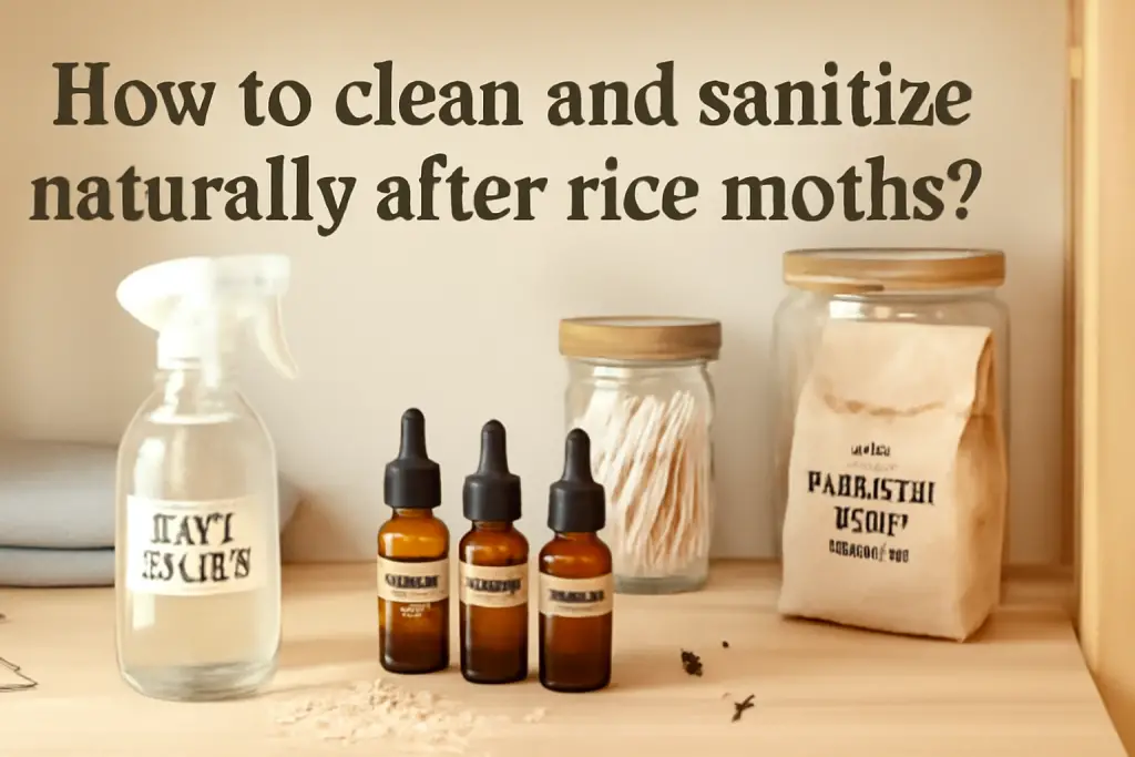 How to clean and sanitize naturally after rice moths?