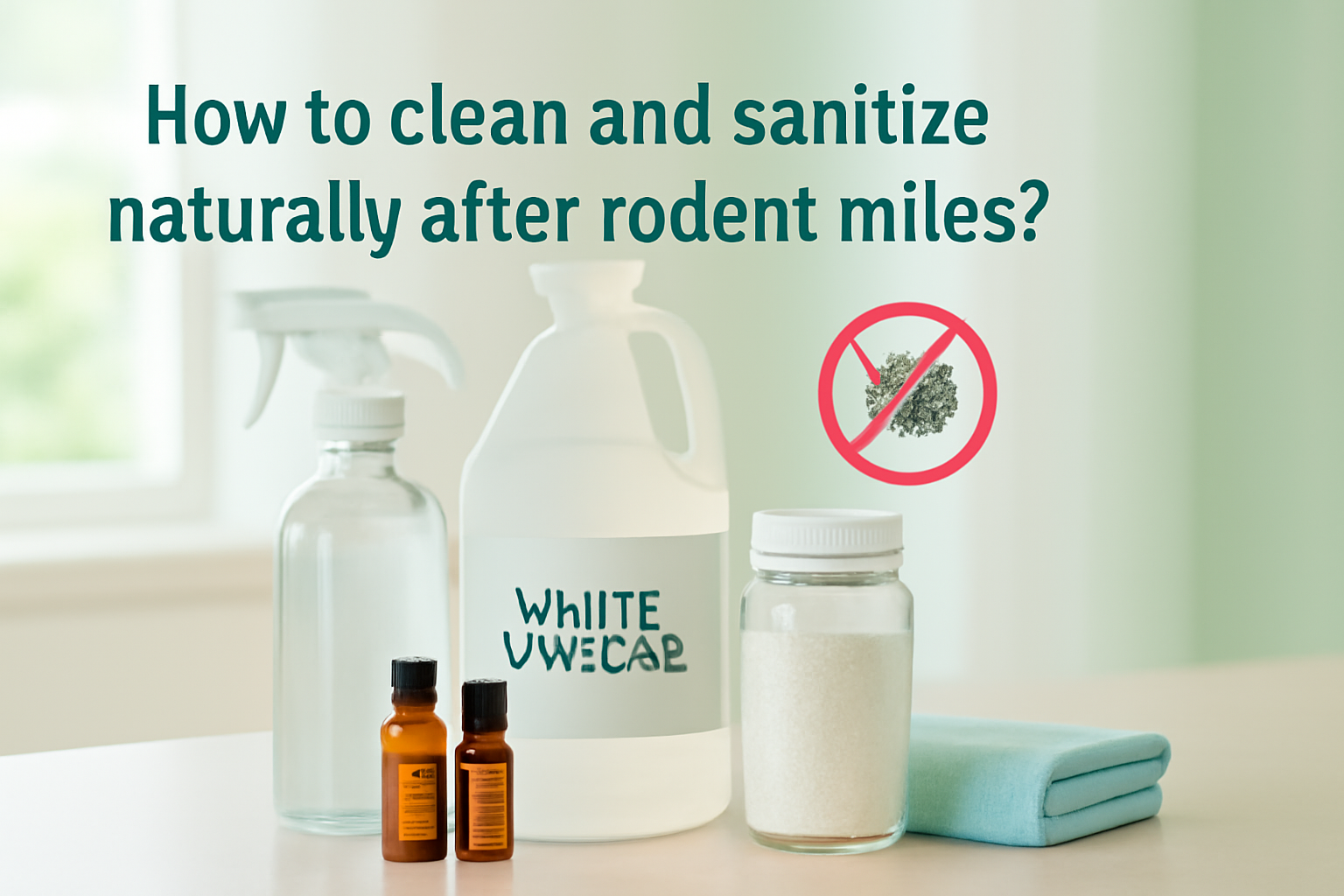 How to clean and sanitize naturally after rodent mites?