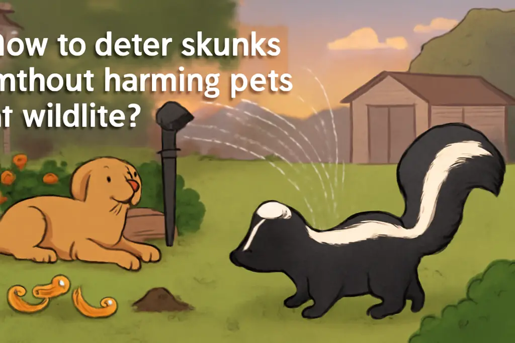 How to deter skunks without harming pets or wildlife?