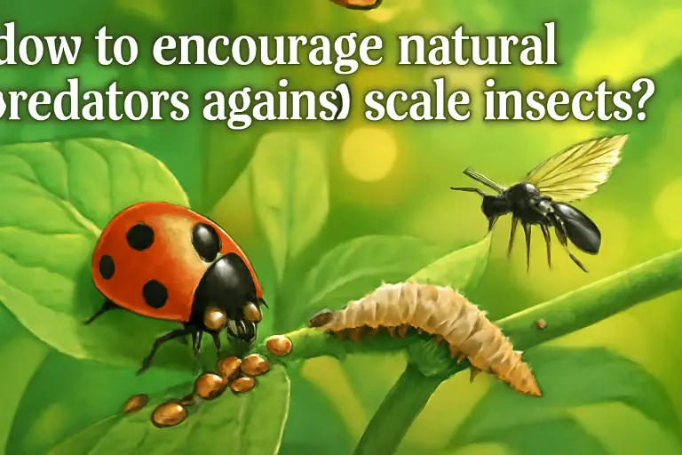 How to encourage natural predators against scale insects?
